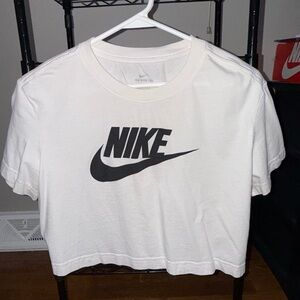 Nike White Cropped T-Shirt